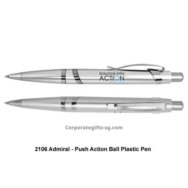 2106 Admiral - Push Action Ball Plastic Pen, Promotional Gifts, Promotional Gift, Singapore